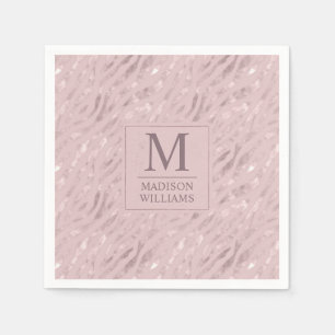 Serviette En Papier Motif Pailleté Rose Pâle Douceur Douce Blush Or Pe
