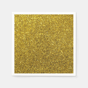 Serviette En Papier Motif Parties scintillant or