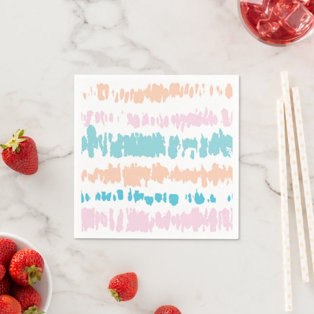Serviette En Papier Motif Pastel Batik (En situation)