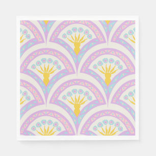 Serviette En Papier Motif Pastel en Coquille