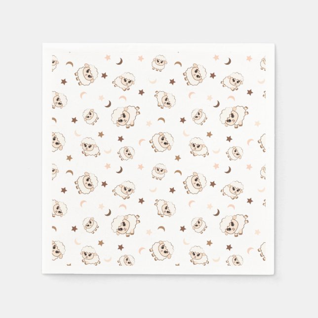 Serviette En Papier Motif Pastel Sheep (Devant)