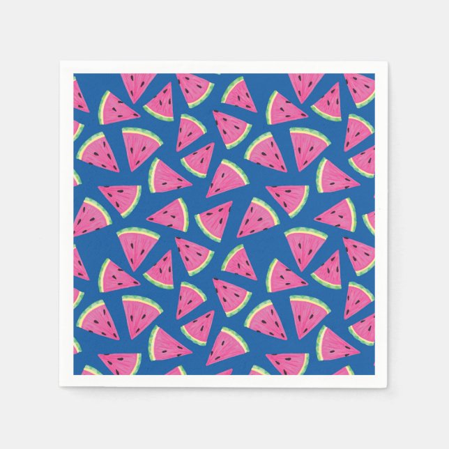 Serviette En Papier Motif pastèque de fruit tropical (Devant)