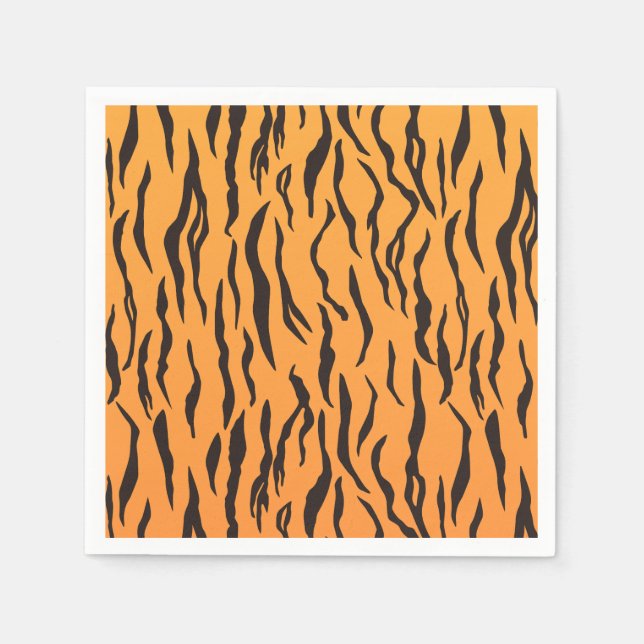 Serviette En Papier Motif Peau de tigre Rayures  (Devant)