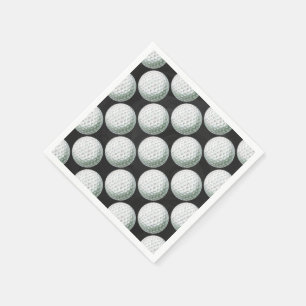 Serviette En Papier Motif peint de boule de golf