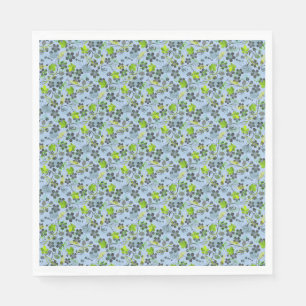 Serviette En Papier motif plante A03.b Lblue BG