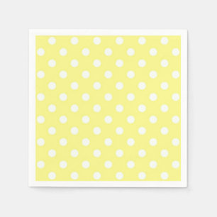 Serviette En Papier Motif Pois blanc clair