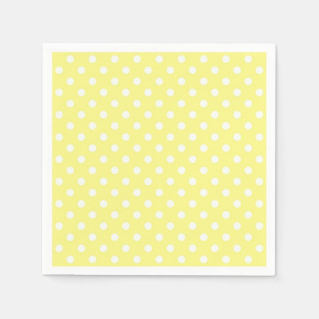 Serviette En Papier Motif Pois blanc clair (Devant)