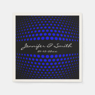 Serviette En Papier Motif pois bleu