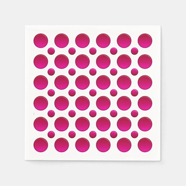 Serviette En Papier Motif pois rouge (Devant)
