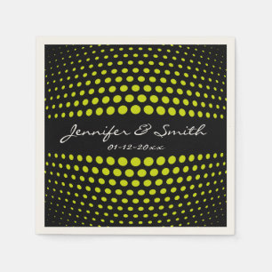 Serviette En Papier Motif pois vert acide