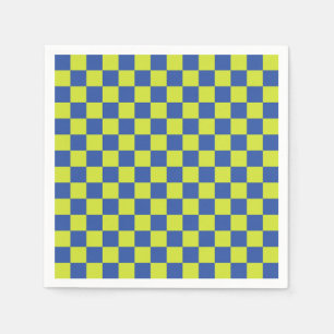Serviette En Papier motif policier à carreaux
