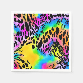 Serviette En Papier Motif Poster de animal coloré