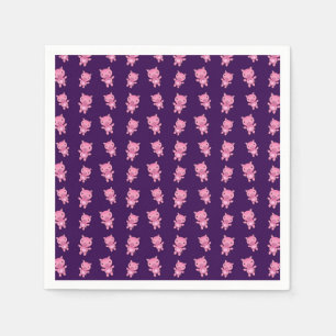 Serviette En Papier Motif pourpre mignon de porc