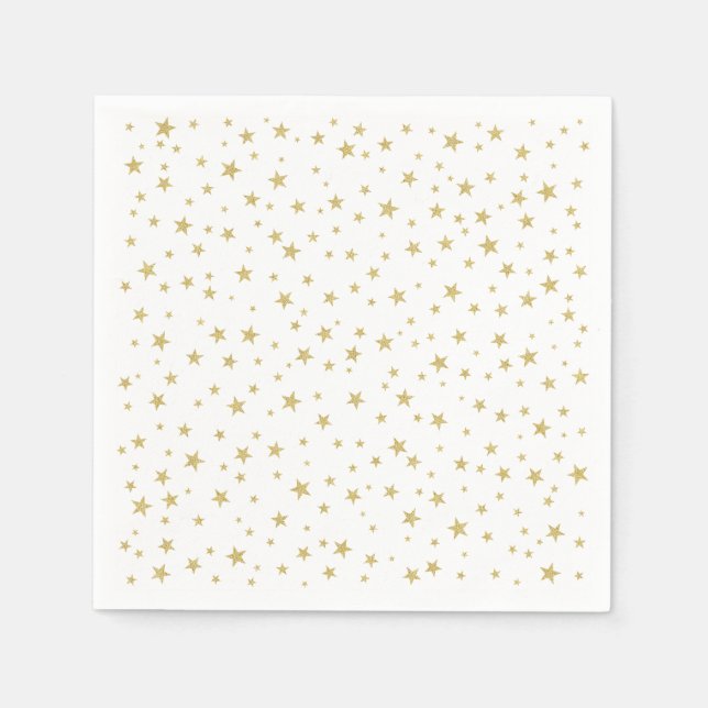 Serviette En Papier Motif Random Gold Star | Papier de partie (Devant)