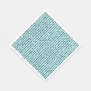 Serviette En Papier Motif rayé en corduroy aqua décontracté