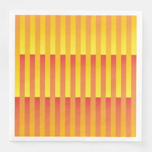 Serviette En Papier Motif rayé jaune orange