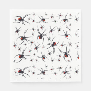 Serviette En Papier Motif Red & Black Spider