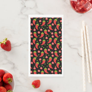 Serviette En Papier Motif Red Chili Peppers