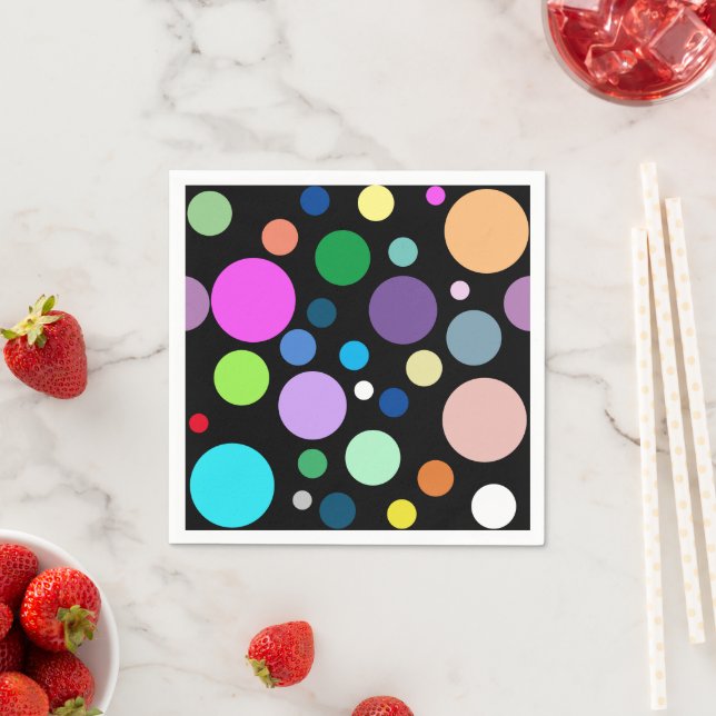 Serviette En Papier motif rond (En situation)