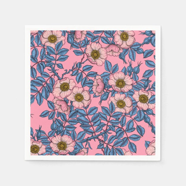 Serviette En Papier Motif rose de chien (Devant)