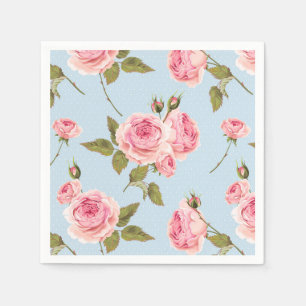 Serviette En Papier Motif rose et Pois