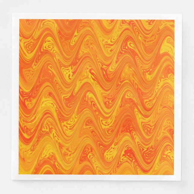 Serviette En Papier Motif rouge orange marbling (Devant)