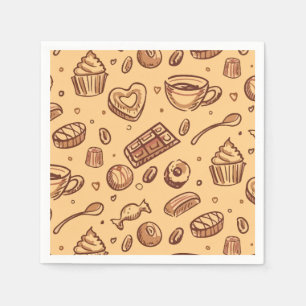 Serviette En Papier Motif sans couture de boulangerie