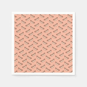 Serviette En Papier Motif sans couture de hot-dog rétro