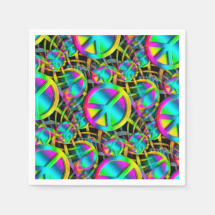 Serviette En Papier Motif sans couture de PAIX colorée + vos idées