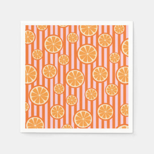 Serviette En Papier Motif sans couture de tranches de citrus orange ré