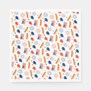 Serviette En Papier Motif sans couture patriotique du 4 juillet sur un