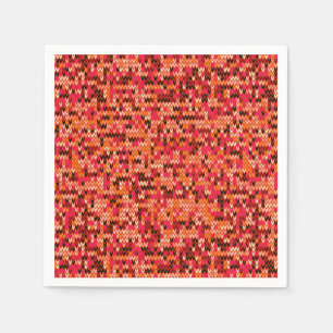 Serviette En Papier Motif scandinave abstrait vêtu à l'ombre rouge