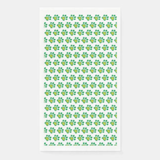 Serviette En Papier Motif Shamrock Dog Paw | Saint Patrick's Day