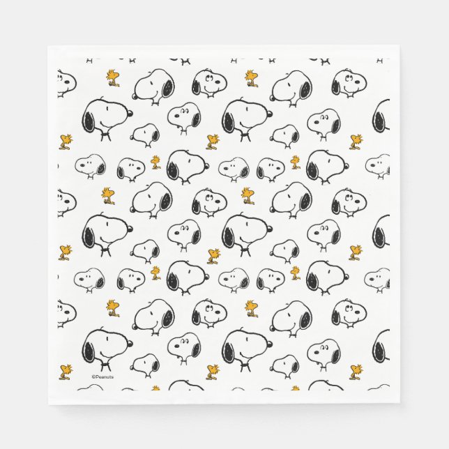 Serviette En Papier Motif Snoopy & Woodstock (Devant)