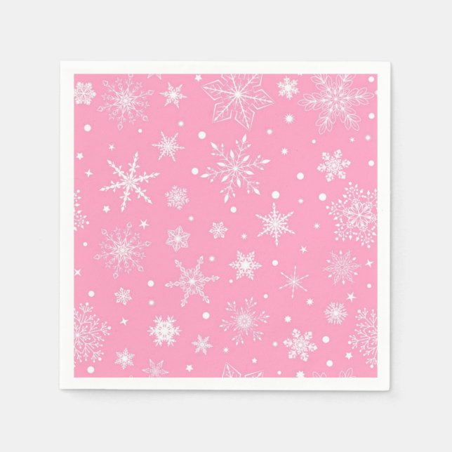 Serviette En Papier Motif Snowflake (Devant)