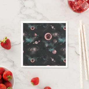 Serviette En Papier Motif spatial