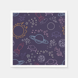 Serviette En Papier Motif spatial