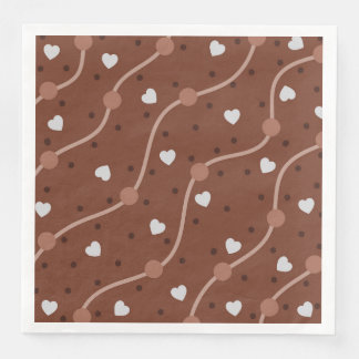 Serviette En Papier Motif Specké au coeur de chocolat foncé