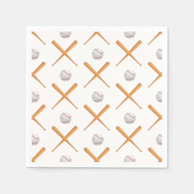 Serviette En Papier Motif sportif de baseball Batup (Devant)