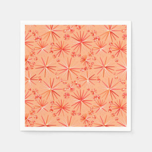 Serviette En Papier Motif Spoutnik du milieu du siècle, nuances de cor