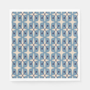 Serviette En Papier Motif Starburst moderne du milieu du siècle