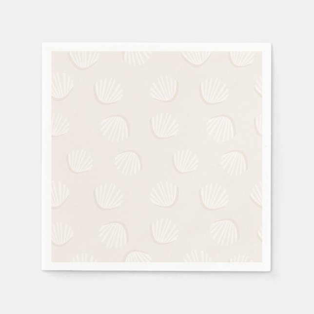 Serviette En Papier Motif Tan Shell (Devant)