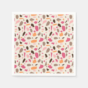 Serviette En Papier Motif Terrazzo