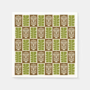 Serviette En Papier Motif Tiki