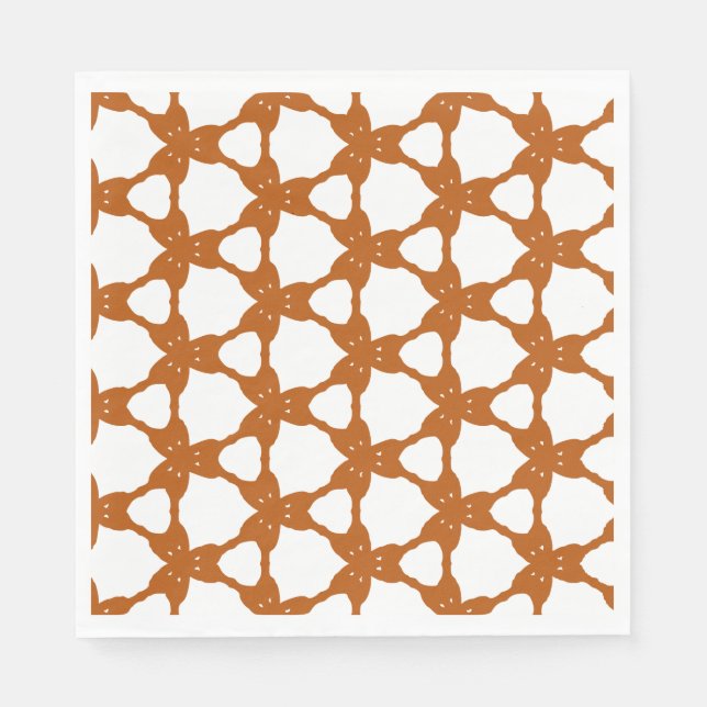 Serviette En Papier Motif triangle orange (Devant)
