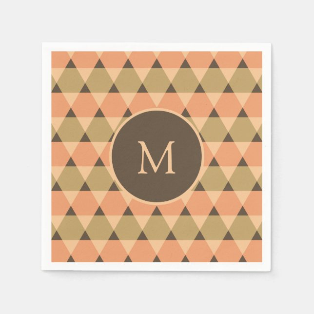 Serviette En Papier Motif triangles (Devant)
