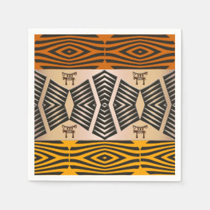 Serviette En Papier motif tribal africain ethnique