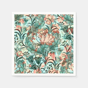 Serviette En Papier Motif Tulipe Pivoine Crocus William Morris