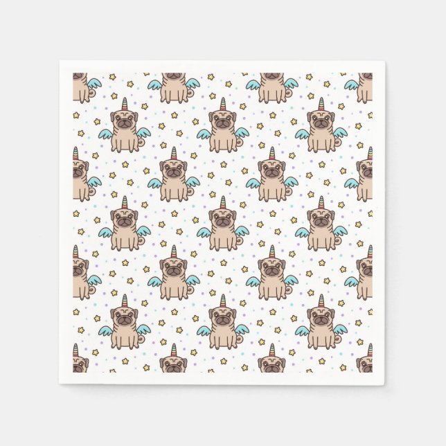Serviette En Papier Motif Unipug (Devant)