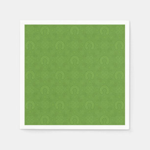 Serviette En Papier Motif vert chanceux d'icônes